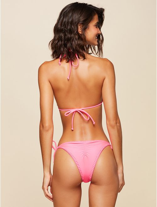 Top Cortininha + Tanga Amarradinha Lisos Neon