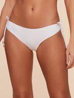 Tanga Larga Com Rolotês Lisos Branco Água Doce