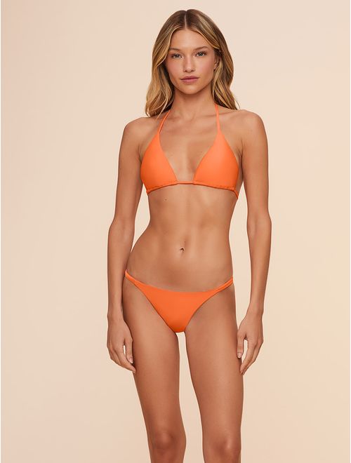 Top Cortininha + Tanga Lateral Estreita Lisos