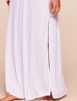 Vestido Longo Lisos Saídas Branco Agua Doce