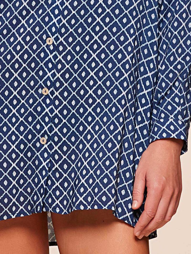 Camisa Estampada Ocean  Marinho Agua Doce