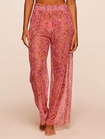 Calça Pantalona Estampada Sunny  Laranja Agua Doce