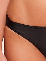 Top Cortininha + Tanga Fio Lisos Preto Agua Doce