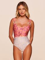 Maiô Regata Estampado Sunny  Laranja Agua Doce
