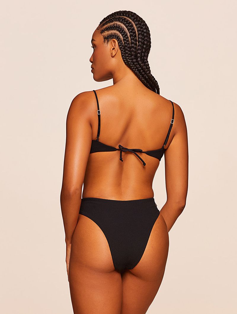 Maiô Cut Out Lisos Wild Preto Agua Doce