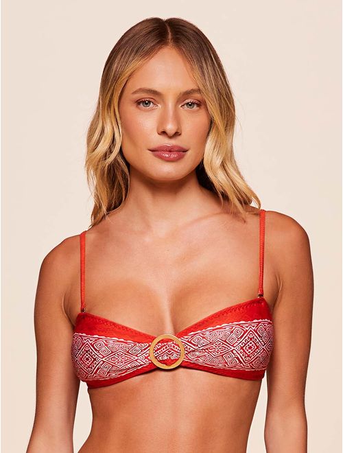 Top Faixa Estampado Brise
