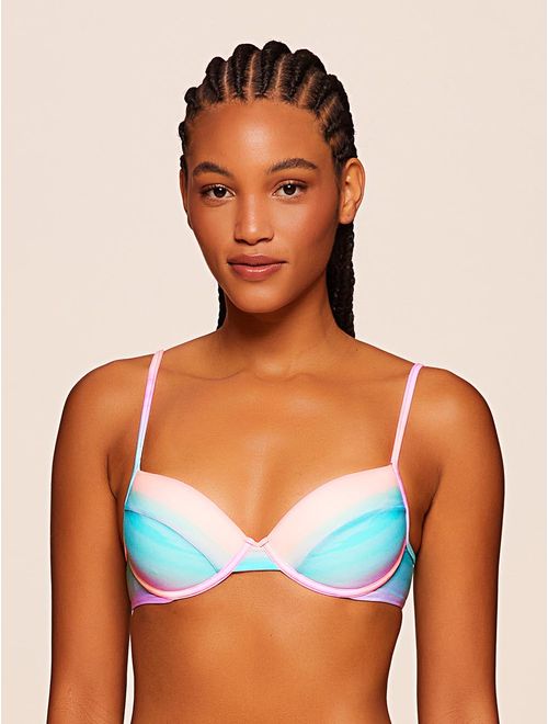 Top Meia Taça Estampado Sky