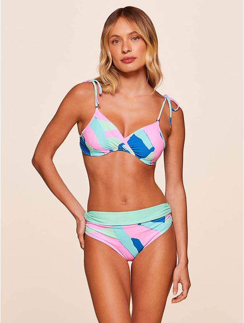 Biquíni Meia Taça Estampado Lagoon