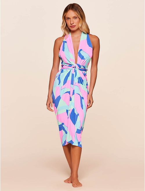 Vestido Midi Estampado Lagoon