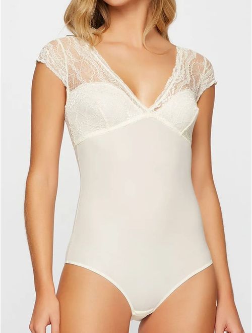 Body Manga Curta Rendado Cosmopolitan