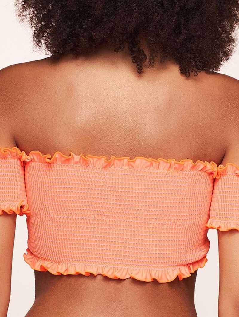 Cropped Manga Curta Lisos Laranja Agua Doce
