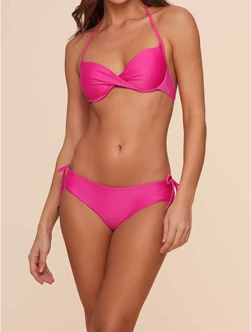 Top Meia Taça + Tanga com Rolotês Lisos