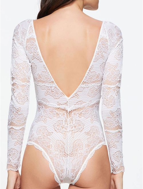 Body Manga Longa Lace Lover