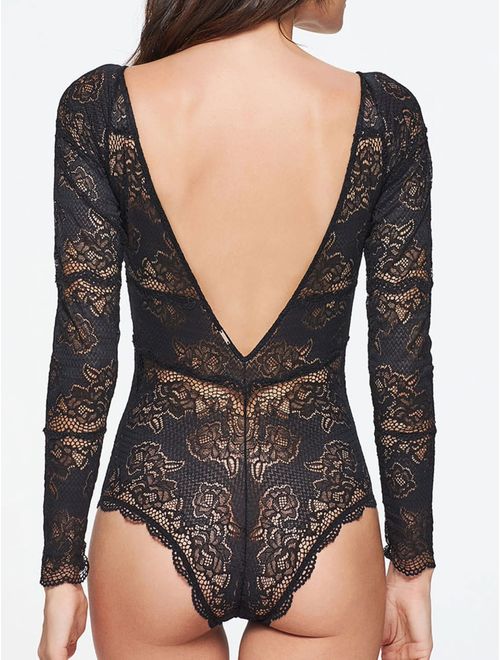 Body Manga Longa Lace Lover