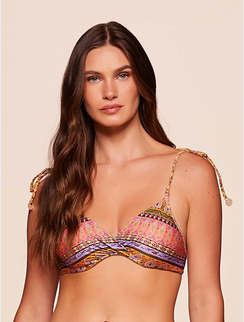 Top Meia Taça Estampado Honey