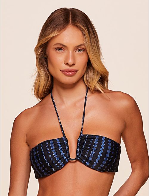 Top Frente Única Estampado Ocean