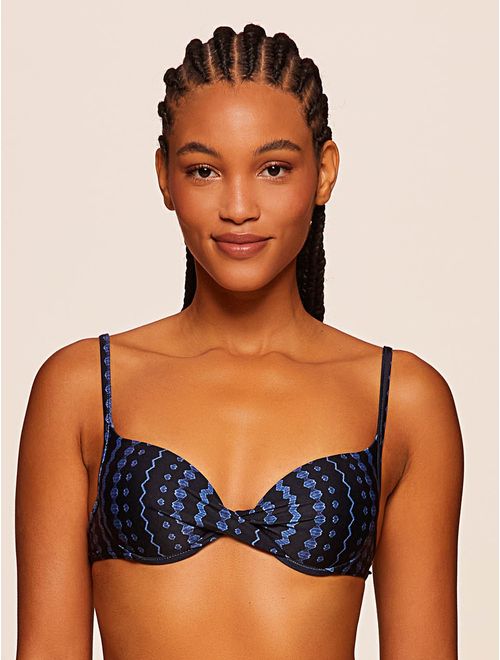 Top Meia Taça Estampado Ocean