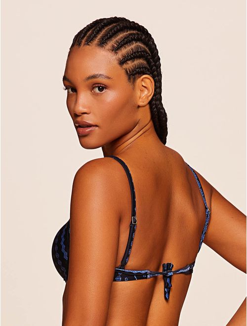 Top Meia Taça Estampado Ocean
