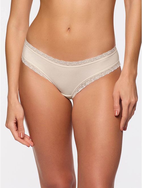 Calcinha Biquíni Com Renda Natural