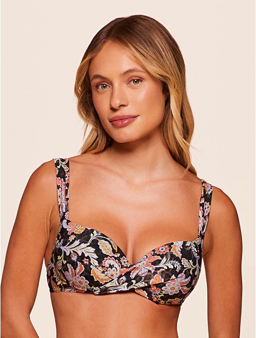 Top Meia Taça Estampado Illusion