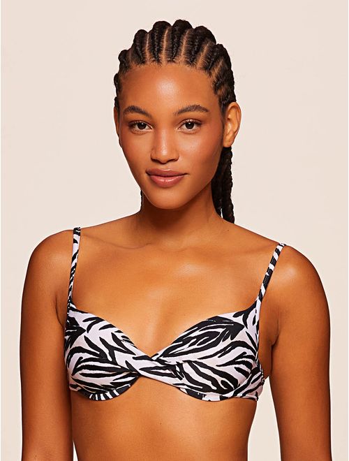 Top Meia Taça Estampado Wild