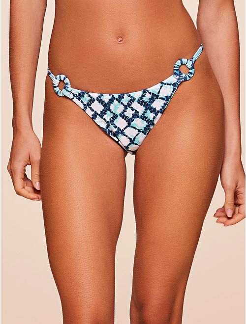 Tanga Lateral Estreita Estampada Aquamarine