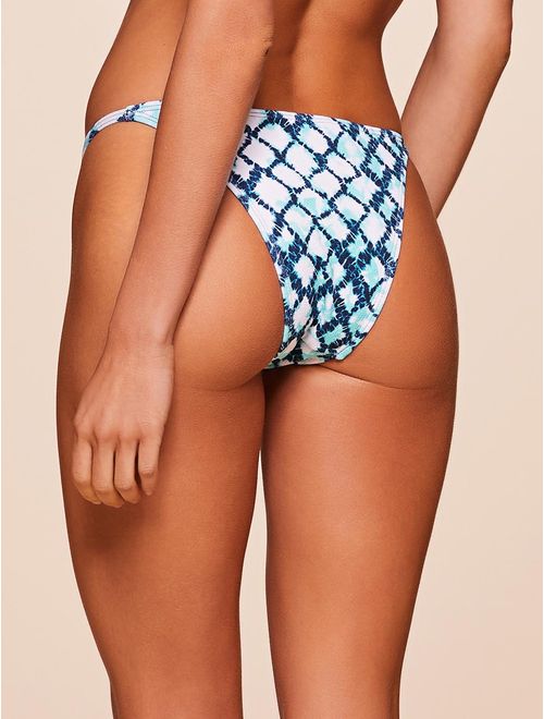 Tanga Lateral Estreita Estampada Aquamarine