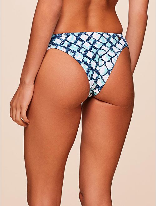 Tanga Lateral Larga Estampada Aquamarine