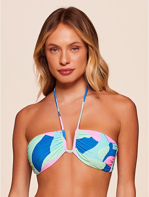 Top Faixa Estampado Lagoon