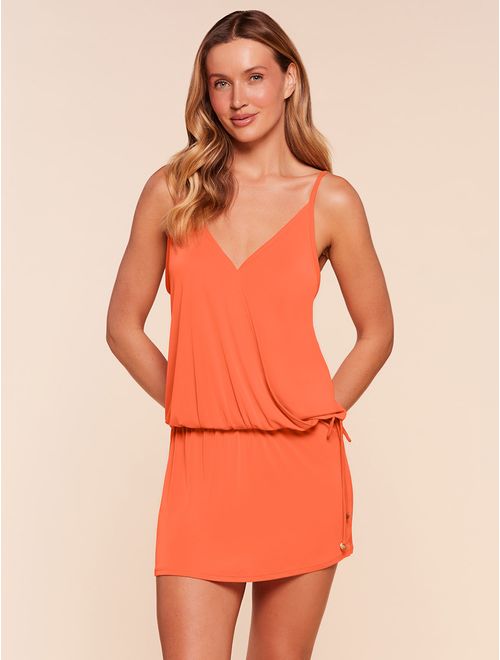 Vestido Curto Transpassado Lisos Saídas