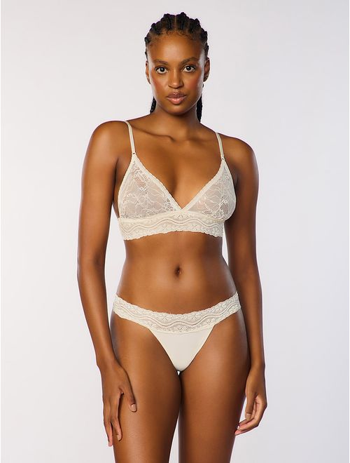 Top + Calcinha Tanga Fio Leve Essencial