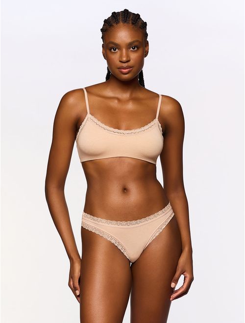 Top Leve + Calcinha Biquini Fio Natural