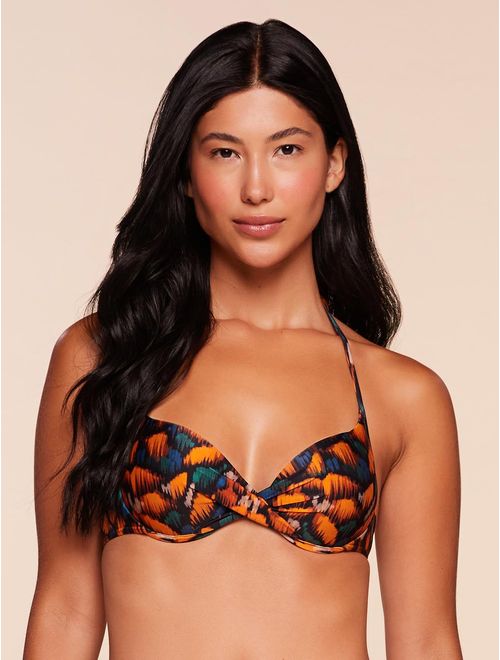 Top Meia Taça Estampado Diamantina
