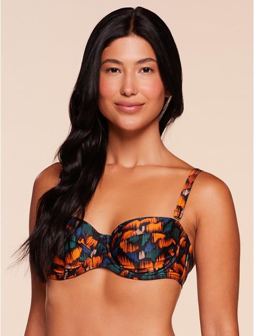Top Meia Taça Estampado Diamantina