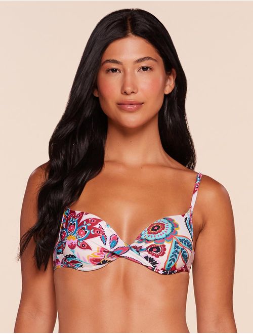 Top Meia Taça Estampado Lírio