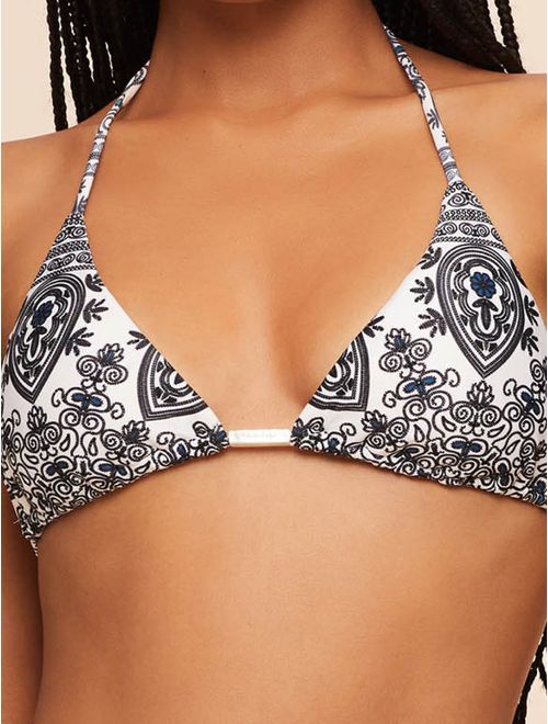 Top Cortininha Estampado Nordic