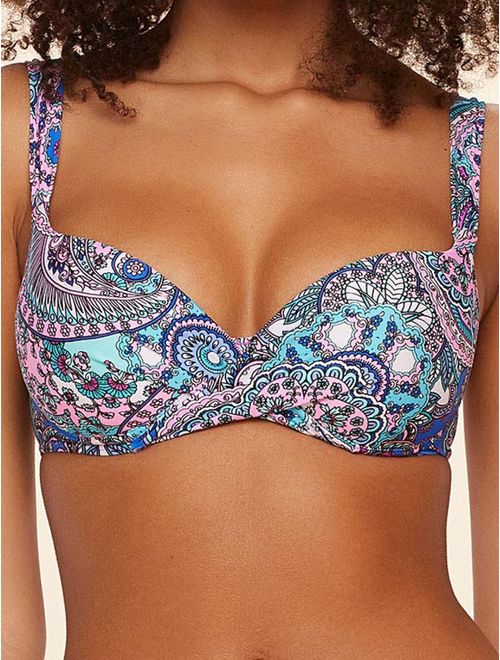 Top Meia Taça Estampado Joy