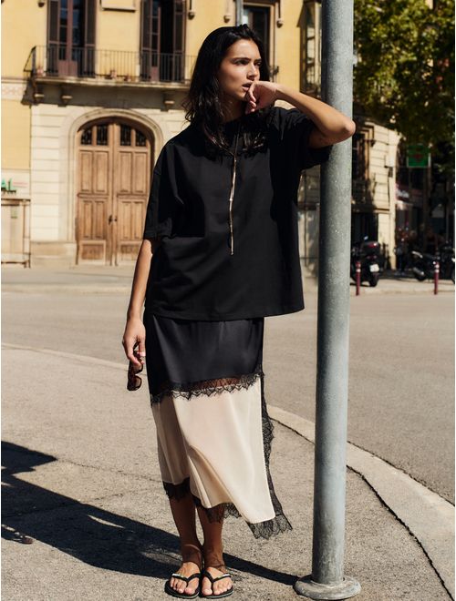 Saia Midi em Cetim Street